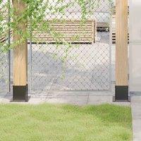 Post Bases Square 4 pcs Anthracite 121x121 mm Powder-coated Steel