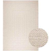 Berkfield Home Rug ZIZUR Cream 200x290 cm Jute Look Indoor & Outdoor | Size: Medium