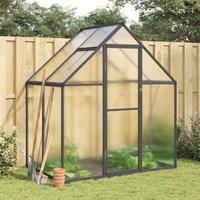 Berkfield Home Greenhouse with Base Frame Anthracite 169x114x195 cm Aluminium | Size: 169 x 114 x 195 cm