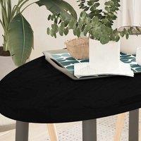Table Top Dark Brown 100x50x4 cm Solid Wood Oak Oval