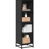 Berkfield Home Book Cabinet Black 40x35x139 cm Engineered Wood | Size: 40 x 35 x 139 cm