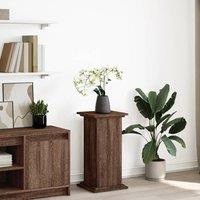 Berkfield Home Display Stand with Storage Brown Oak 31x30x60 cm Engineered Wood | Size: 31 x 30 x 60 cm
