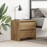 Berkfield Home Bedside Cabinet Artisan Oak 45x34x44, 5 cm Engineered Wood in Brown