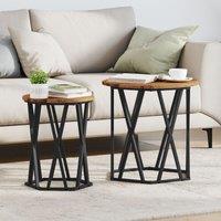 Berkfield Home Old wood Wood & Metal Medium Decorative Inlays in Brown