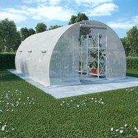 Berkfield Home Greenhouse 13.5m≤ 450x300x200 cm in White | Size: 450 x 300 x 200 cm