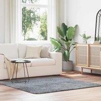 Berkfield Home Shaggy Rug High Pile NAVARRA Silver Grey 160x160 cm Polyester | Size: Medium