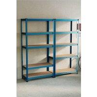 Home Discount Home Vida 5 Tier Garage Shelf Heavy Duty Storage - Set of 2/3/4 in Blue | Size: 1500mm x 700mm
