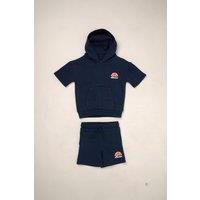 Ellesse Boy's 2-Piece Short Sleeve Hoody & Short Outfit Set in Navy | Size: 2-3 Years