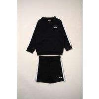 Ellesse Boy's 2-Piece Sweatshirt & Short Outfit Set in Black | Size: 6-7 Years