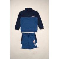 Ellesse Boy's 2-Piece Jumper & Short Outfit Set in Dark Blue | Size: 5-6 Years