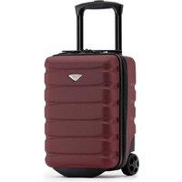 Flight Knight 40x20x25cm Hard Case Cabin Suitcase Ryanair Free Approved Carry On in Burgundy