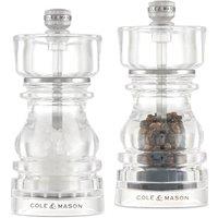Cole & Mason London Acrylic Salt & Pepper Mill Set 130mm - Clear