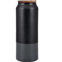 Cole & Mason Hinxton Large Ceramic Storage Jar with Wooden Lid in Black
