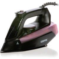 Geepas 2200W Steam Iron Ceramic Non-Stick Coating Plate in Black