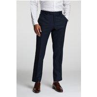 Alexandre Silver Label Men's Alexandre Of England Tailored Fit Flannel Trousers in Navy | Size: 46R