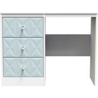 Ready Assembled 2 U Memphis 3 Drawer Desk/ dressing Table (Ready Assembled) in Duck Egg Blue | Size: Medium