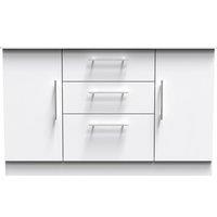 Ready Assembled 2 U Carlton 2 Door 3 Drawer Sideboard (Ready Assembled) in White | Size: Large