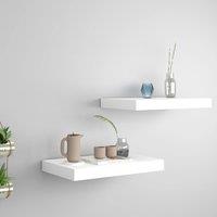 Berkfield Home Floating Wall Shelves 2 pcs White 40x23x3.8 cm MDF