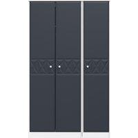 Ready Assembled 2 U Memphis 3 Door Robe (Ready Assembled) in Dark Blue | Size: Large