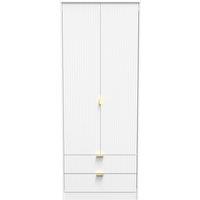 Ready Assembled 2 U Bexley 2 Door 2 Drawer Wardrobe (Ready Assembled) in White | Size: Large