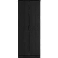 Ready Assembled 2 U Islay Double Wardrobe (Ready Assembled) in Black | Size: Large