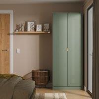 Ready Assembled 2 U Denver 2 Door Robe (Ready Assembled) in Pale Green | Size: Large
