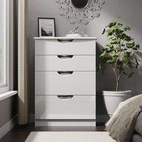 Ready Assembled 2 U Holborn 4 Drawer Deep Chest (Ready Assembled) in White | Size: Medium