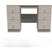 Ready Assembled 2 U Norton Double Pedestal Desk (Ready Assembled) in Taupe | Size: Large