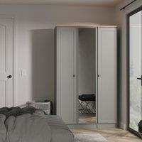 Ready Assembled 2 U Surrey Triple Mirror Wardrobe (Ready Assembled) in Grey | Size: Large
