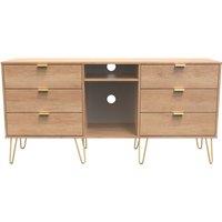 Ready Assembled 2 U Fuji 6 Drawer Sideboard (Ready Assembled) in Natural | Size: Large