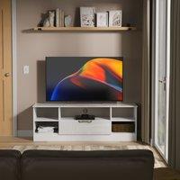 Ready Assembled 2 U Holborn Wide 1 Drawer TV & Media Unit (Ready Assembled) in White | Size: Large