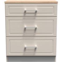 Ready Assembled 2 U Norfolk 3 Drawer Deep Chest (Ready Assembled) in Taupe | Size: Medium
