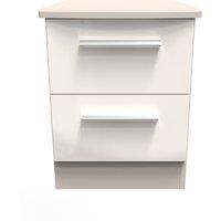 Ready Assembled 2 U Harrow 2 Drawer Bedside Cabinet (Ready Assembled) in Taupe | Size: Small