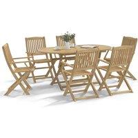 Folding Garden Chairs 6 pcs 54.5x58x90 cm Solid Wood Acacia