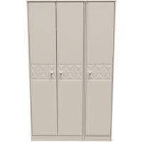 Ready Assembled 2 U Toledo 3 Door Wardrobe (Ready Assembled) in Taupe | Size: Large
