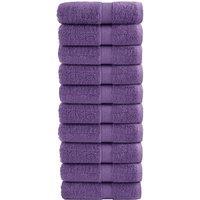Berkfield Home Premium Guest Towels SOLUND 10 pcs Purple 30x50 cm 600 gsm