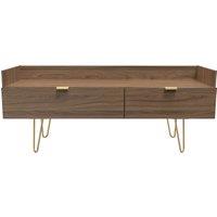 Ready Assembled 2 U Fuji 2 Drawer TV Unit (Ready Assembled) in Walnut | Size: Medium