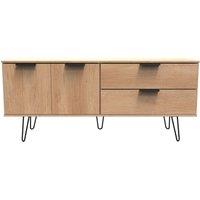 Ready Assembled 2 U Fuji 2 Drawer 2 Door Wide Sideboard (Ready Assembled) in Natural | Size: Large