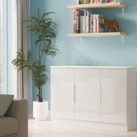 Ready Assembled 2 U Lucca 3 Door Sideboard (Ready Assembled) in White | Size: Large