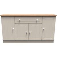 Ready Assembled 2 U Norton 4 Door 1 Drawer Wide Unit (Ready Assembled) in Taupe | Size: Large