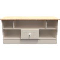 Ready Assembled 2 U Norton 1 Drawer TV & Media Unit (Ready Assembled) in Taupe | Size: Large
