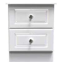 Ready Assembled 2 U Windsor 2 Drawer Bedside (Ready Assembled) in White