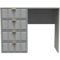 Ready Assembled 2 U Metro 4 Drawer Vanity (Ready Assembled) in Grey | Size: Medium