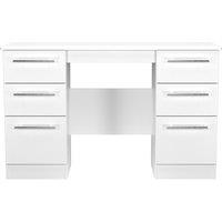 Ready Assembled 2 U Carlton Double Pedestal Desk (Ready Assembled) in White | Size: Large