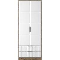 Ready Assembled 2 U Seattle 2 Door Robe 2 Drawer Robe (Ready Assembled) in Dark Brown | Size: Large