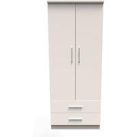 Ready Assembled 2 U Harrow 2 Door 2 Drawer Wardrobe (Ready Assembled) in Taupe | Size: Large