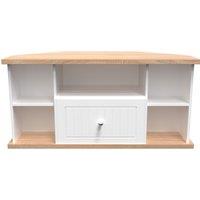 Ready Assembled 2 U Norton Corner TV Unit (Ready Assembled) in White | Size: Medium
