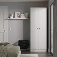 Ready Assembled 2 U Cumbria Tall Plain Double Wardrobe (Ready Assembled) in Mid Grey | Size: Large
