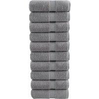 Berkfield Home Premium Guest Towels SOLUND 10pcs Grey 30x50cm 600gsm