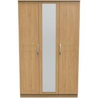 Ready Assembled 2 U Stafford Triple Mirror Wardrobe (Ready Assembled) in Light Oak